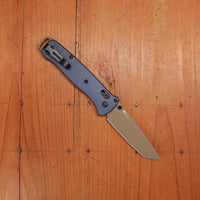 Benchmade 537FE-02 Bailout Tanto CPM-M4 AXIS Lock Crater Blue Aluminum Handle