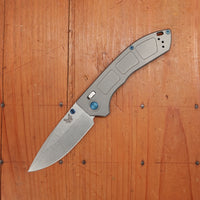 Benchmade 748 Narrows Drop Point M390 AXIS Lock Raw Titanium Handle