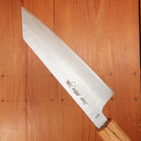 Sakai Kikumori 165mm Bunka VG10 Tsuchime Oakwood Handle