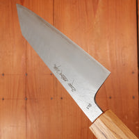 Sakai Kikumori 165mm Bunka VG10 Tsuchime Oakwood Handle