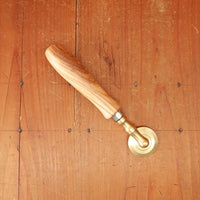Pasta Cutting Wheel with Brass Single Smooth Blade