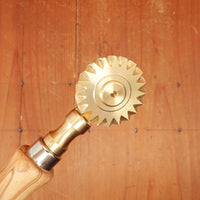 Pasta Cutting Wheel with Brass Single Toothed Blade