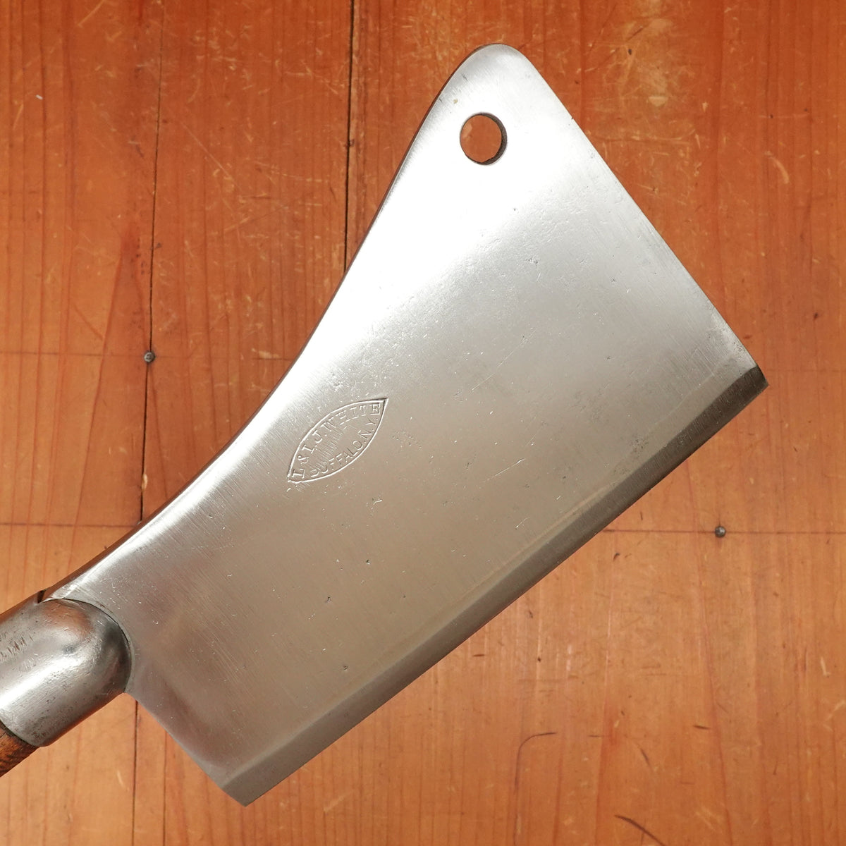 L. & I. J. White 6.25" Cleaver for Wrights Smoke Kansas City Mo Laminated Carbon 1898-1940