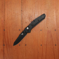 Benchmade 945BK-1 Mini Osborne Reverse Tanto CPM-S30V AXIS Lock Black & Blue G10 Handle