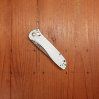 Benchmade 710FE-24 Seven | Ten Recurve Drop Point CPM-S90V AXIS Lock Gray Aluminium Handle