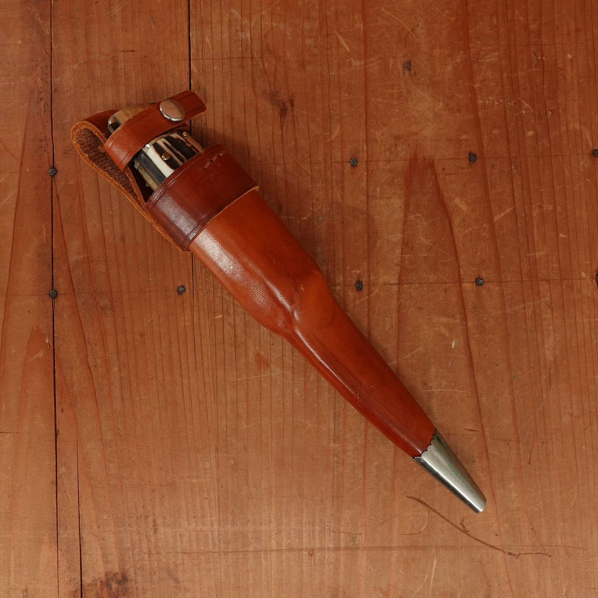 A Wingen Hoffritz Folding Bowie 'Super Stainless' Nickel & Stag Near Mint 1950s-60s