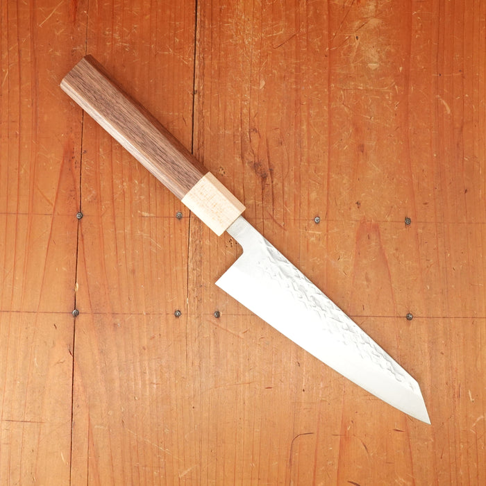 Hitohira TD 150mm Honesuki Kaku SLD Tsuchime Walnut Wood Handle