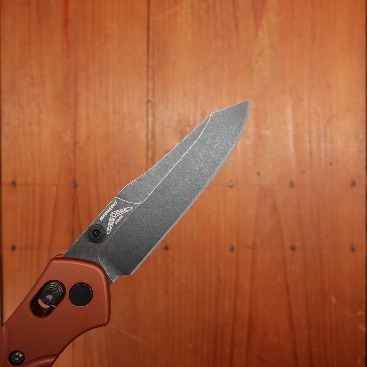 Benchmade 945BK-03 Mini Osborne Reverse Tanto CPM-MagnaCut AXIS Lock Burnt Copper Aluminum Handle