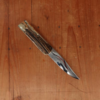 A Wingen Hoffritz Folding Bowie 'Super Stainless' Nickel & Stag Near Mint 1950s-60s