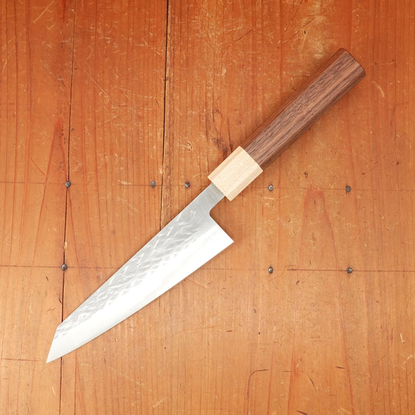 Hitohira TD 150mm Honesuki Kaku SLD Tsuchime Walnut Wood Handle