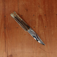 Hoffritz Folding Bowie 'Super Stainless' Nickel & Stag Near Mint 1950s-60s A Wingen?
