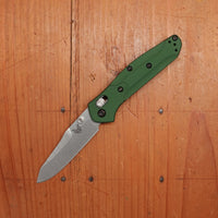 Benchmade 945 Mini Osborne Reverse Tanto CPM-S30V AXIS Lock Green Aluminum Handle