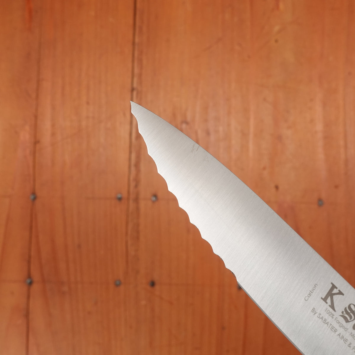 K Sabatier x Bernal Cutlery Nouvel Ideal 6" Chef with Serrated Tip Carbon Palissander