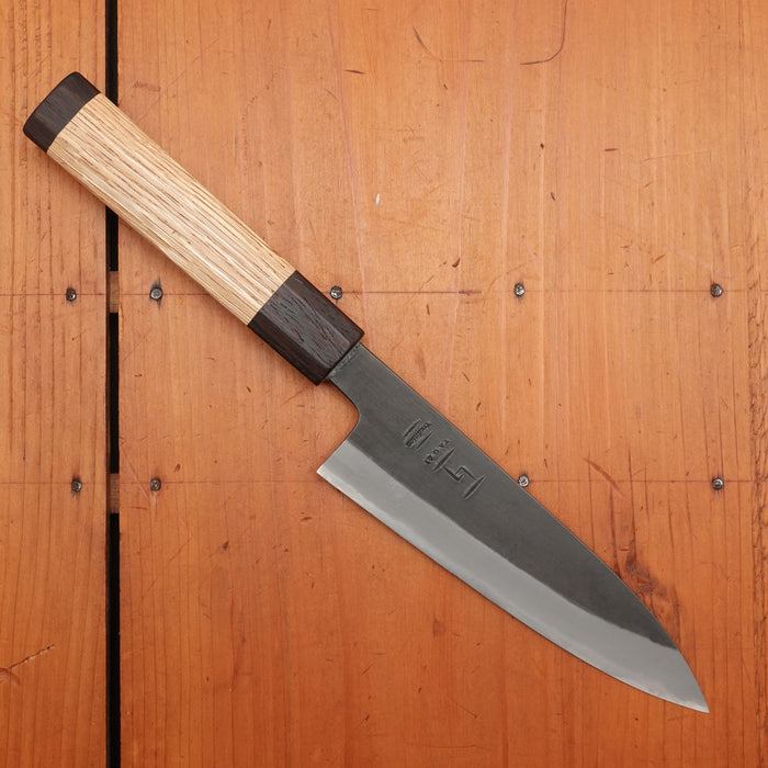 Tagai Sanjo 135mm Petty Stainless Clad Shirogami 2 Oak and Wenge Handle