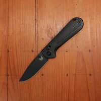 Benchmade 430BK-02 Redoubt Drop Point CPM-D2 AXIS Lock Black Grivory and Grip Handle