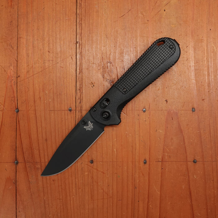 Benchmade 430BK-02 Redoubt Drop Point CPM-D2 AXIS Lock Black Grivory and Grip Handle