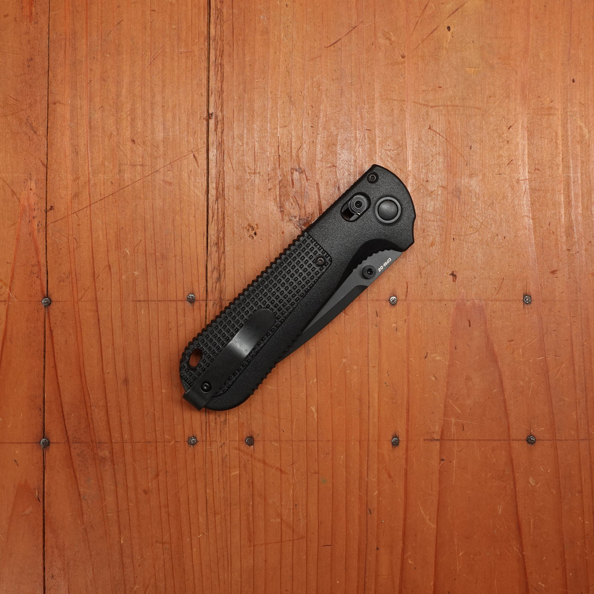 Benchmade 430BK-02 Redoubt Drop Point CPM-D2 AXIS Lock Black Grivory and Grip Handle