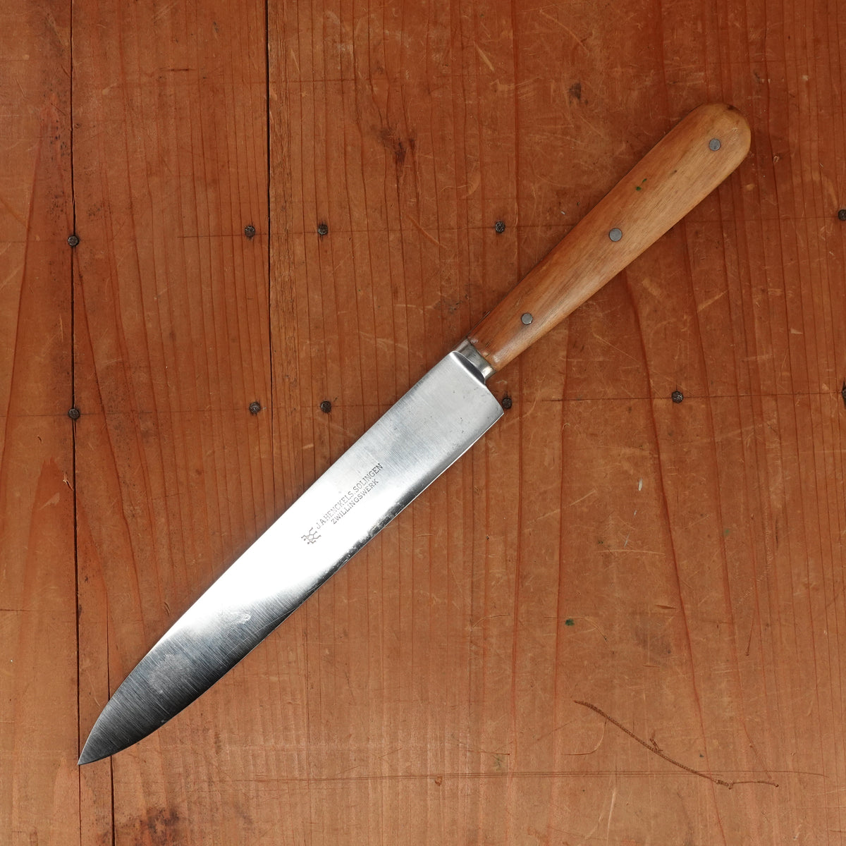 J A Henckels 7.25" Slicer / Kitchen Knife Carbon Steel Cherry Early 20th C 1920s?