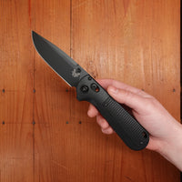 Benchmade 430BK-02 Redoubt Drop Point CPM-D2 AXIS Lock Black Grivory and Grip Handle