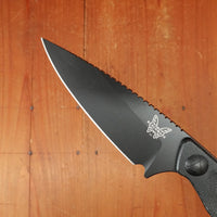 Benchmade 203BK-02 Dacian 7.5" Spear Point MagnaCut® Fixed Blade Blue Canvas Black Micarta Handle