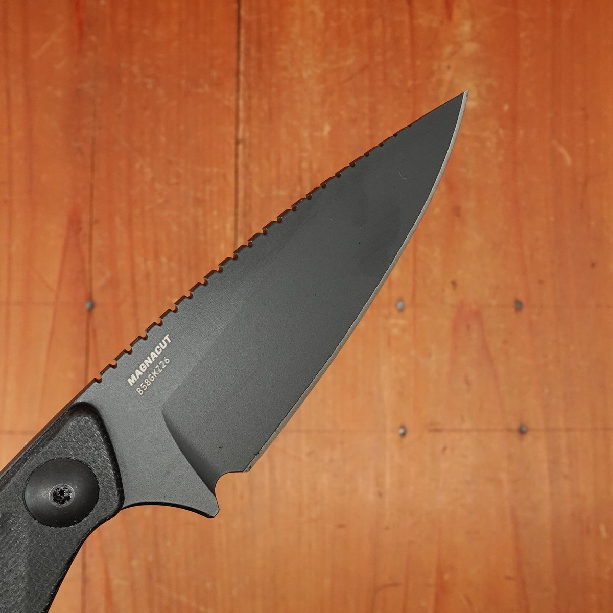 Benchmade 203BK-02 Dacian 7.5" Spear Point MagnaCut® Fixed Blade Blue Canvas Black Micarta Handle