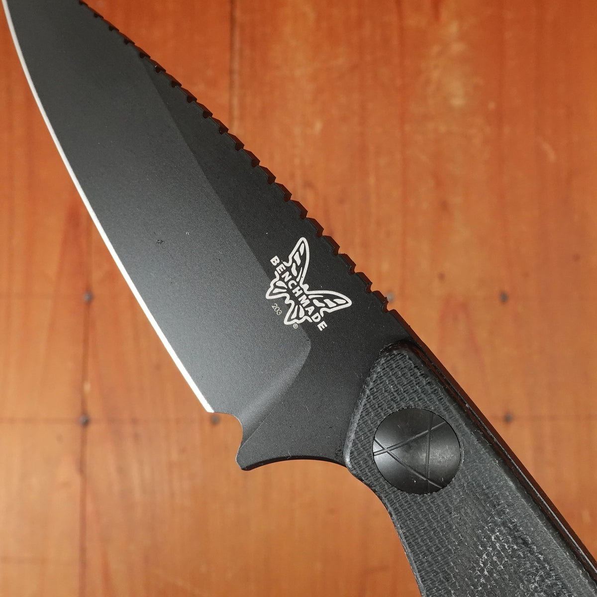 Benchmade 203BK-02 Dacian 7.5" Spear Point MagnaCut® Fixed Blade Blue Canvas Black Micarta Handle