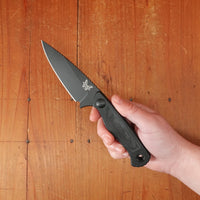 Benchmade 203BK-02 Dacian 7.5" Spear Point MagnaCut® Fixed Blade Blue Canvas Black Micarta Handle