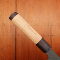 Tagai Sanjo 165mm Santoku Stainless Clad Shirogami 2 Oak and Wenge Handle