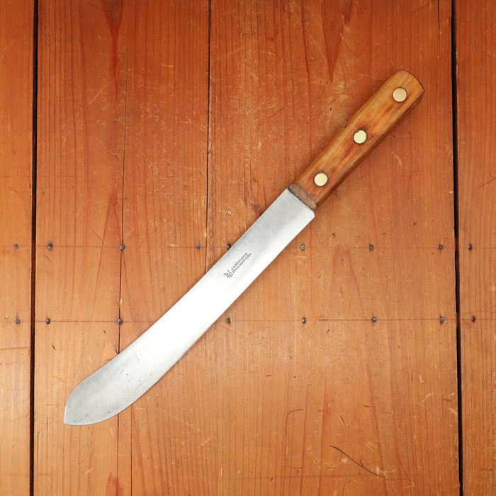 J.A. Henckels 10" Bullnose Butcher Knife Carbon Steel Solingen ~1900