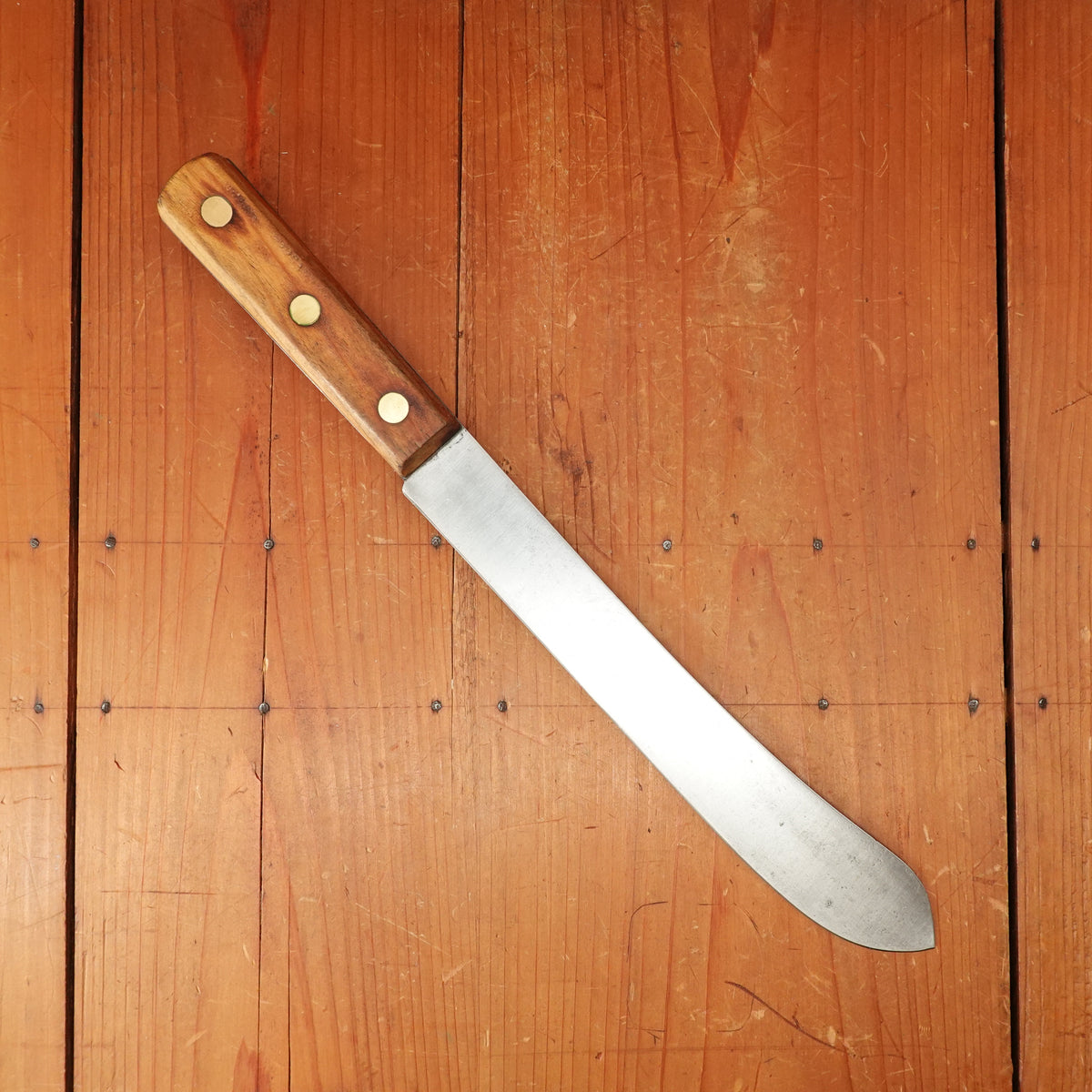 J.A. Henckels 10" Bullnose Butcher Knife Carbon Steel Solingen ~1900