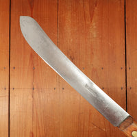 J.A. Henckels 10" Bullnose Butcher Knife Carbon Steel Solingen ~1900