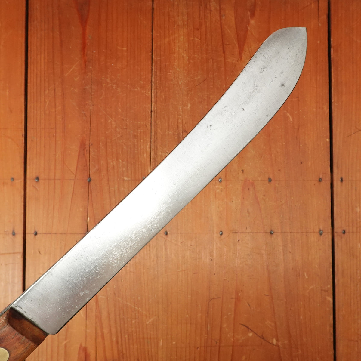 J.A. Henckels 10" Bullnose Butcher Knife Carbon Steel Solingen ~1900