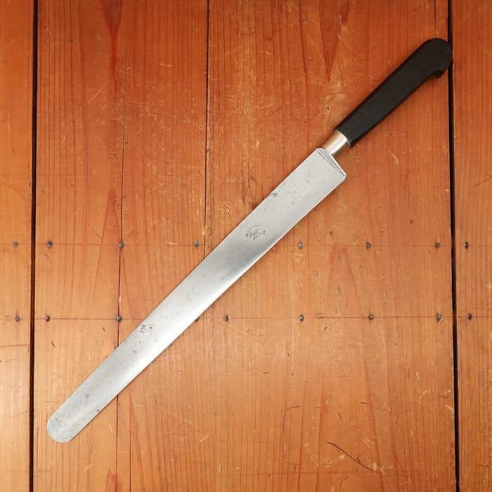 Sabatier Aux 2 Lions Paris 12" Round Tip Slicer Carbon Steel Nogent Style / Cuisine Massif Nickel Rosewood Handle