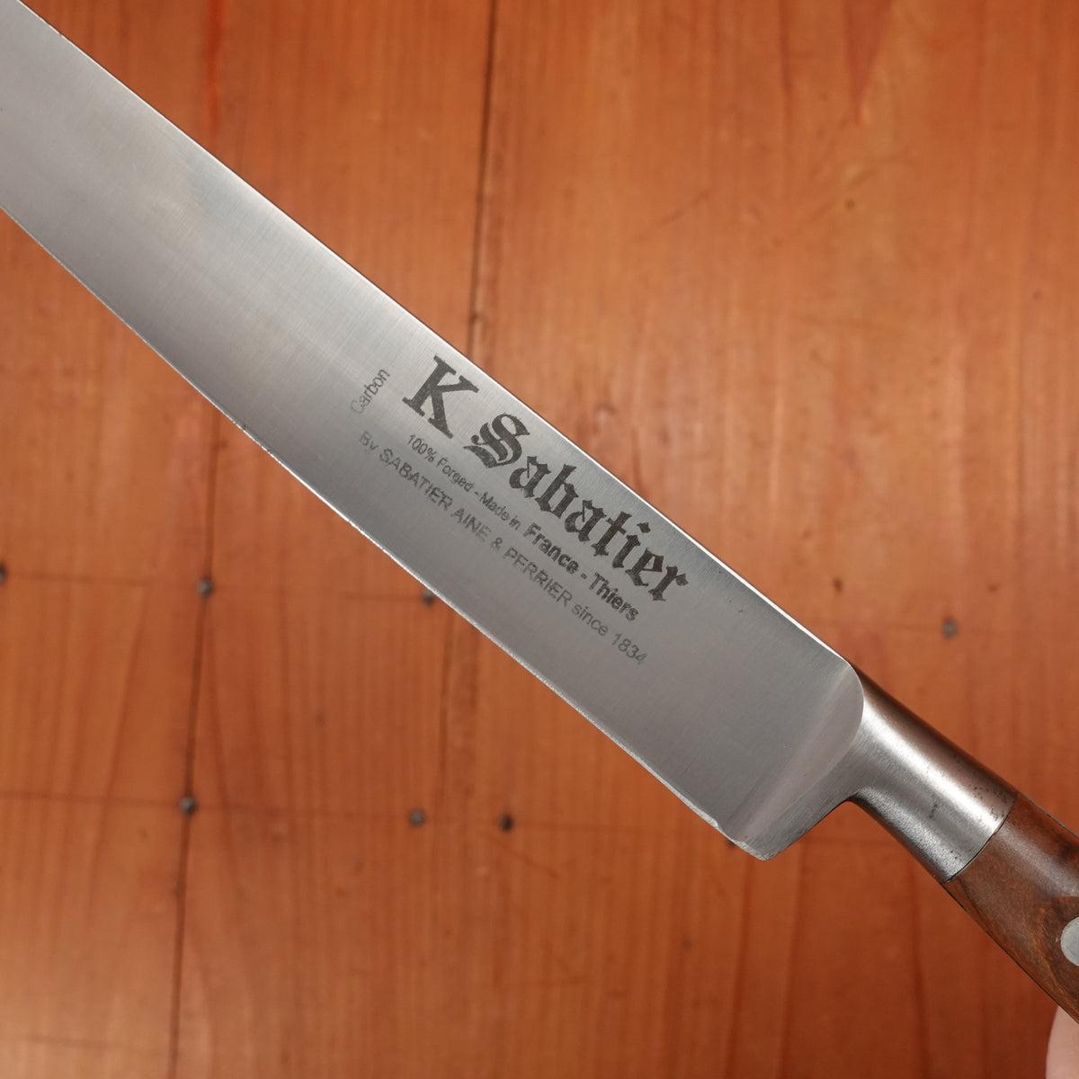 K Sabatier Au Carbone 8" Slicer Carbon Steel Olive