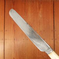 Lamson & Goodnow Set of 4 Luncheon Knives & Forks Carbon & Bone Shellburne Falls Mass 1840s-1853