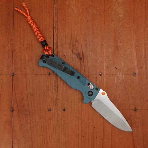 Benchmade 18065 Mini Adira Drop Point CPM-Magnacut Depth Blue Grivory Handle