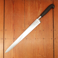 J Russell Green River Works 12.25" Slicer Carbon Steel Ebony Turners Falls Mass 1870s-1900?
