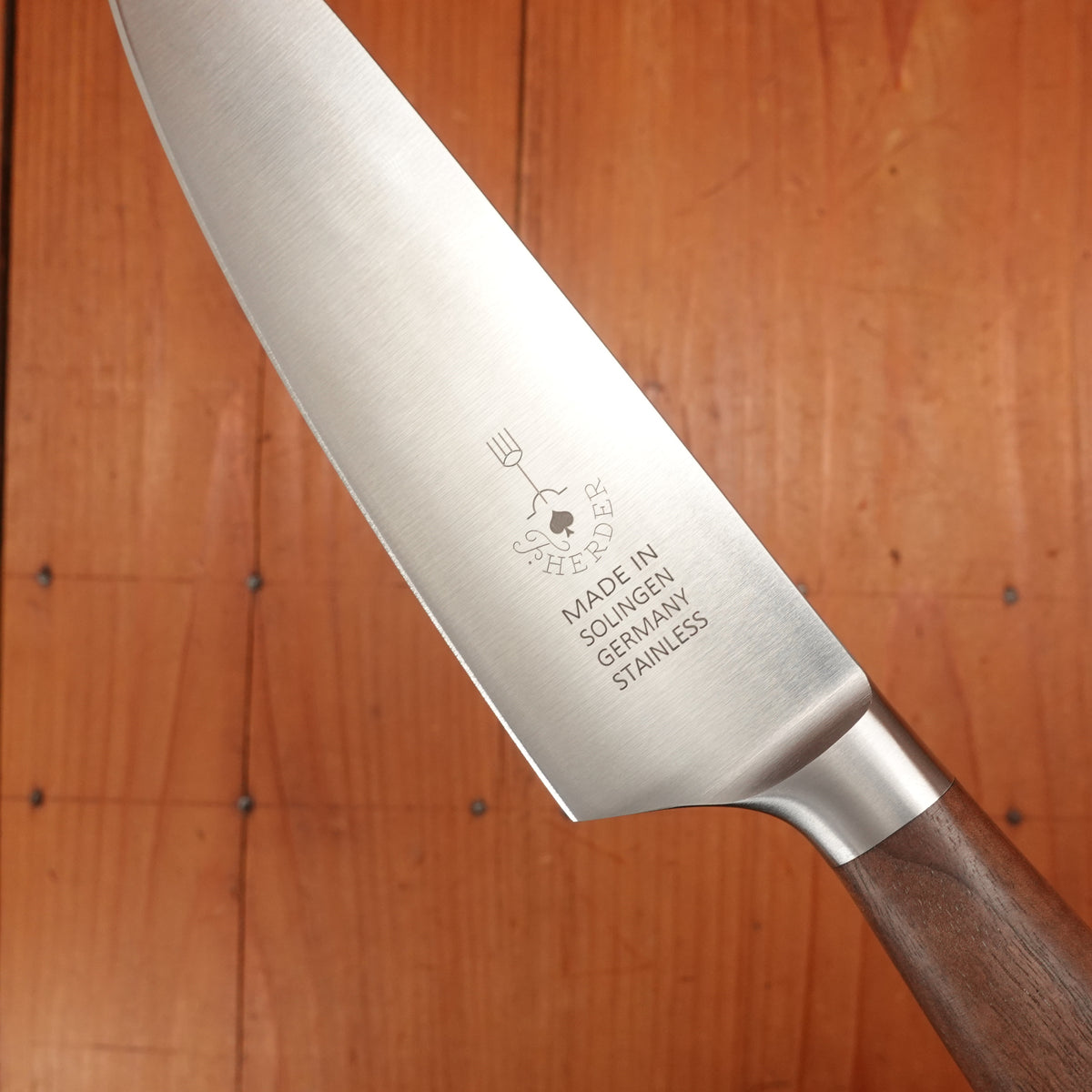 Friedr Herder Madera 6" Chef Forged Stainless Walnut 1/2 Bolster