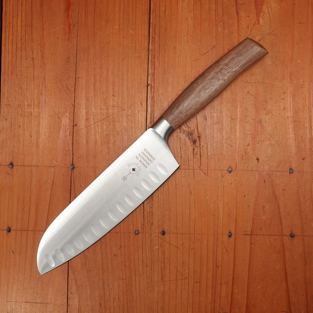 Friedr Herder Madera 6" Santoku Forged Stainless Walnut 1/2 Bolster