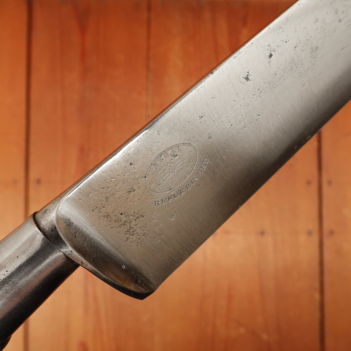 J Russell Green River Works 12.25" Slicer Carbon Steel Ebony Turners Falls Mass 1870s-1900?