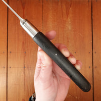 J Russell Green River Works 12.25" Slicer Carbon Steel Ebony Turners Falls Mass 1870s-1900?