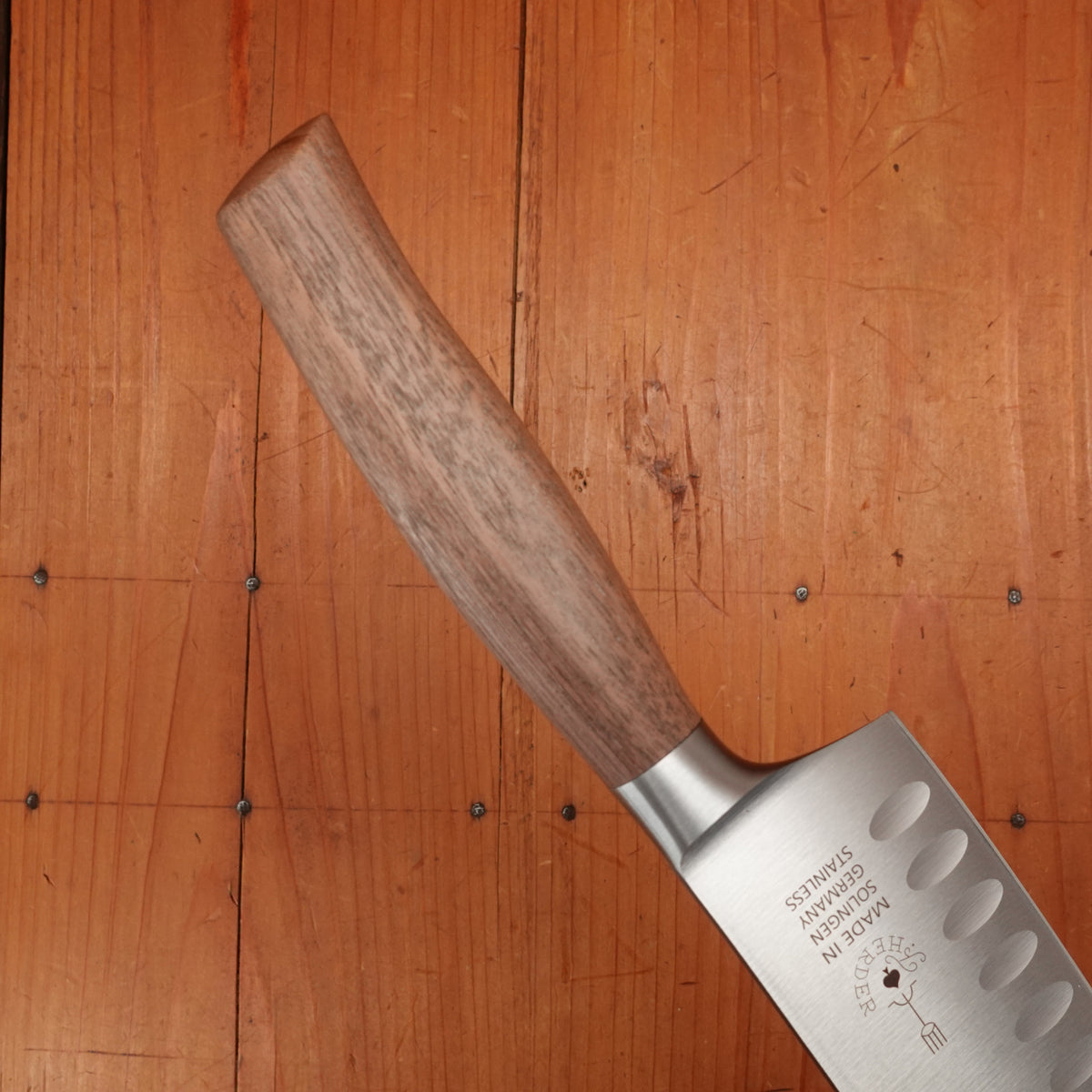 Friedr Herder Madera 6" Santoku Forged Stainless Walnut 1/2 Bolster