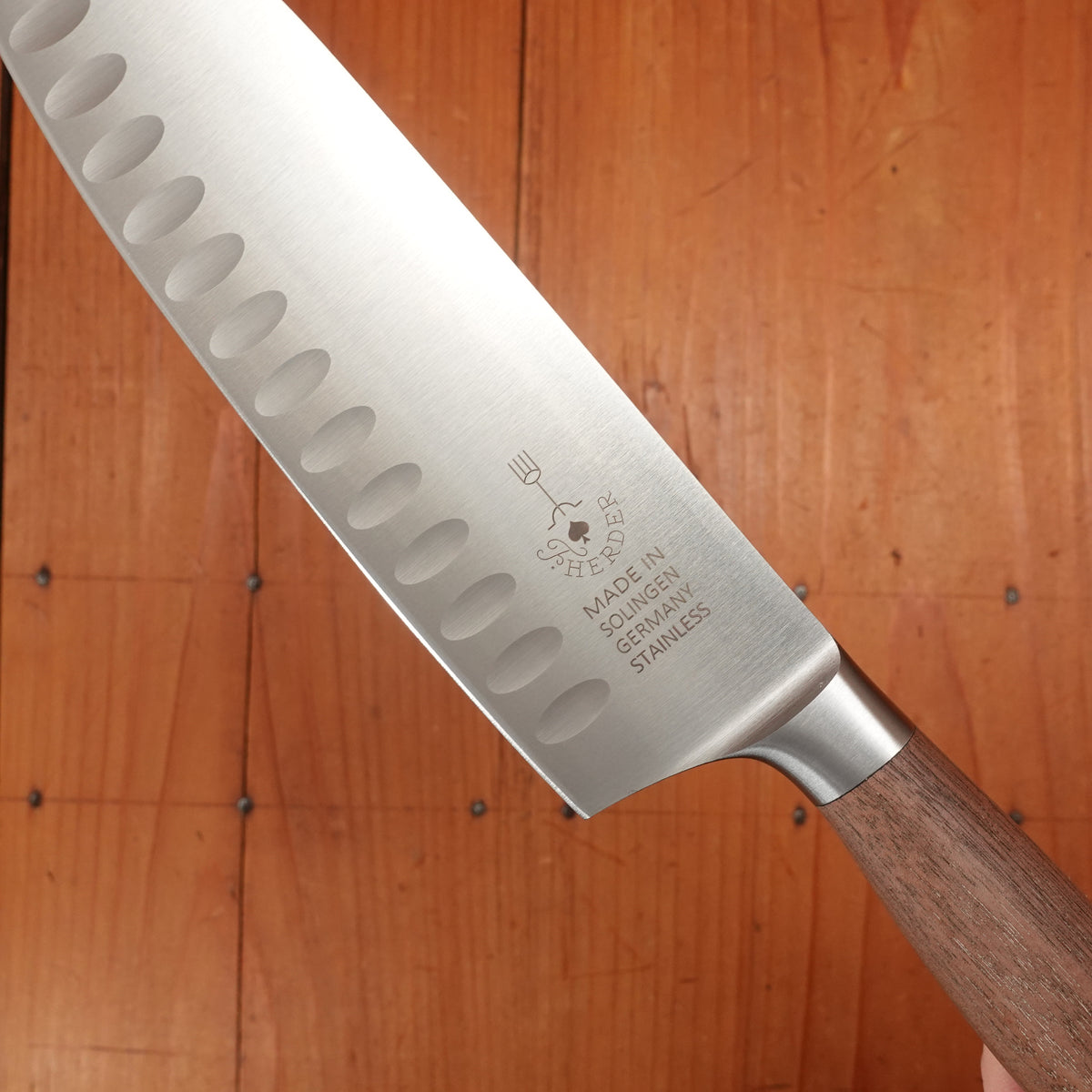 Friedr Herder Madera 6" Santoku Forged Stainless Walnut 1/2 Bolster