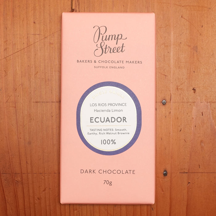 Pump Street Ecuador Hacienda Limon 100% Dark Chocolate - 70g