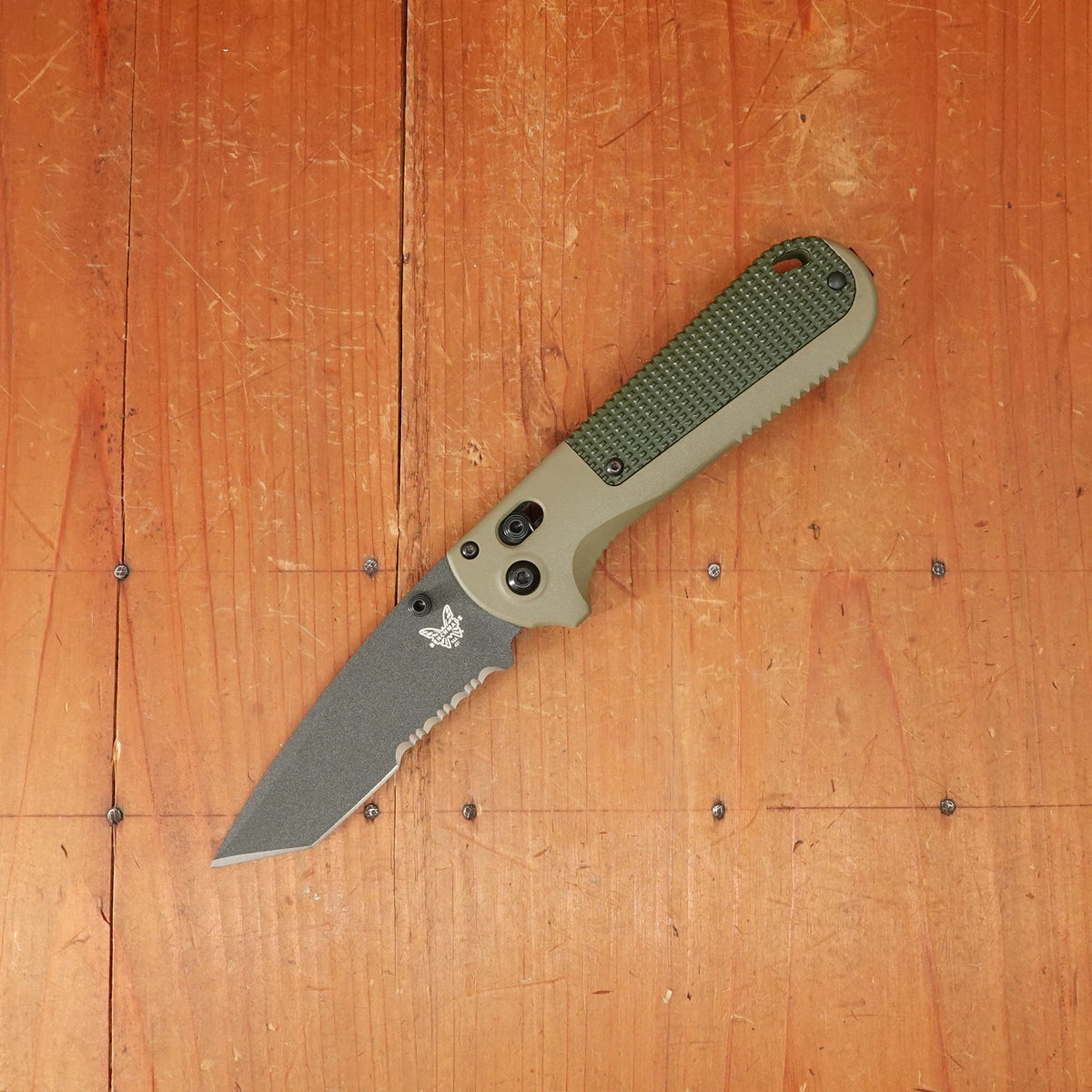 Benchmade 431SBK-1 Redoubt Drop Point CPM-D2 AXIS Lock Ranger Grn/Forest Grn Handle
