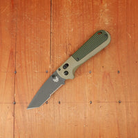 Benchmade 431SBK-1 Redoubt Drop Point CPM-D2 AXIS Lock Ranger Grn/Forest Grn Handle
