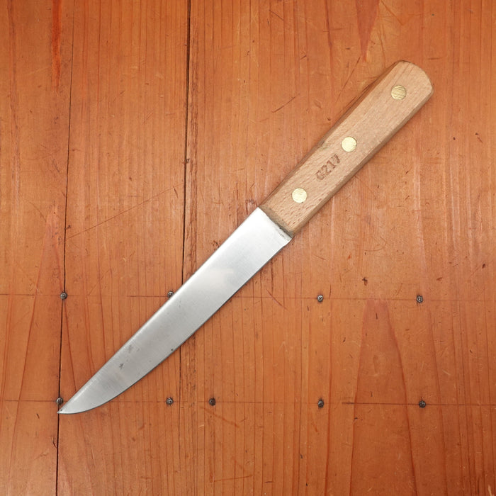 New Old Stock 6" Wide Stiff Boning Knife Carbon Steel USA 1950-60s