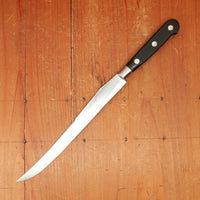 Ekco Ancienne Maison / Sabatier Trumpet 8.25" Yataghan Slicer Stainless Walnut 1950s 60s