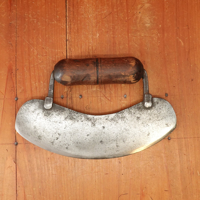 Hand Forged Chopper Carbon Steel Turned Wood USA 19th C