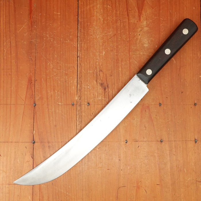 Utica Kutmaster 10" Scimitar Carbon Steel Rosewood Utica NY 1837-1960s